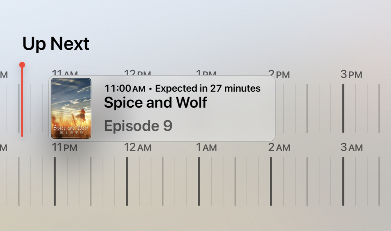 Up Next Section on tvOS